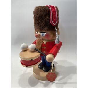 Charming Retired Steinbach Chubby Drummer Nutcracker 10.5” With Tags Red Blue